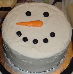Snowman Head Cake